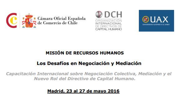 La Ministra de Trabajo de Chile inaugura en Madrid la misión de Directivos de RRHH chilenos organizado por DCH y la Cámara Oficial Española de Comercio en Chile imagen mision chile 3