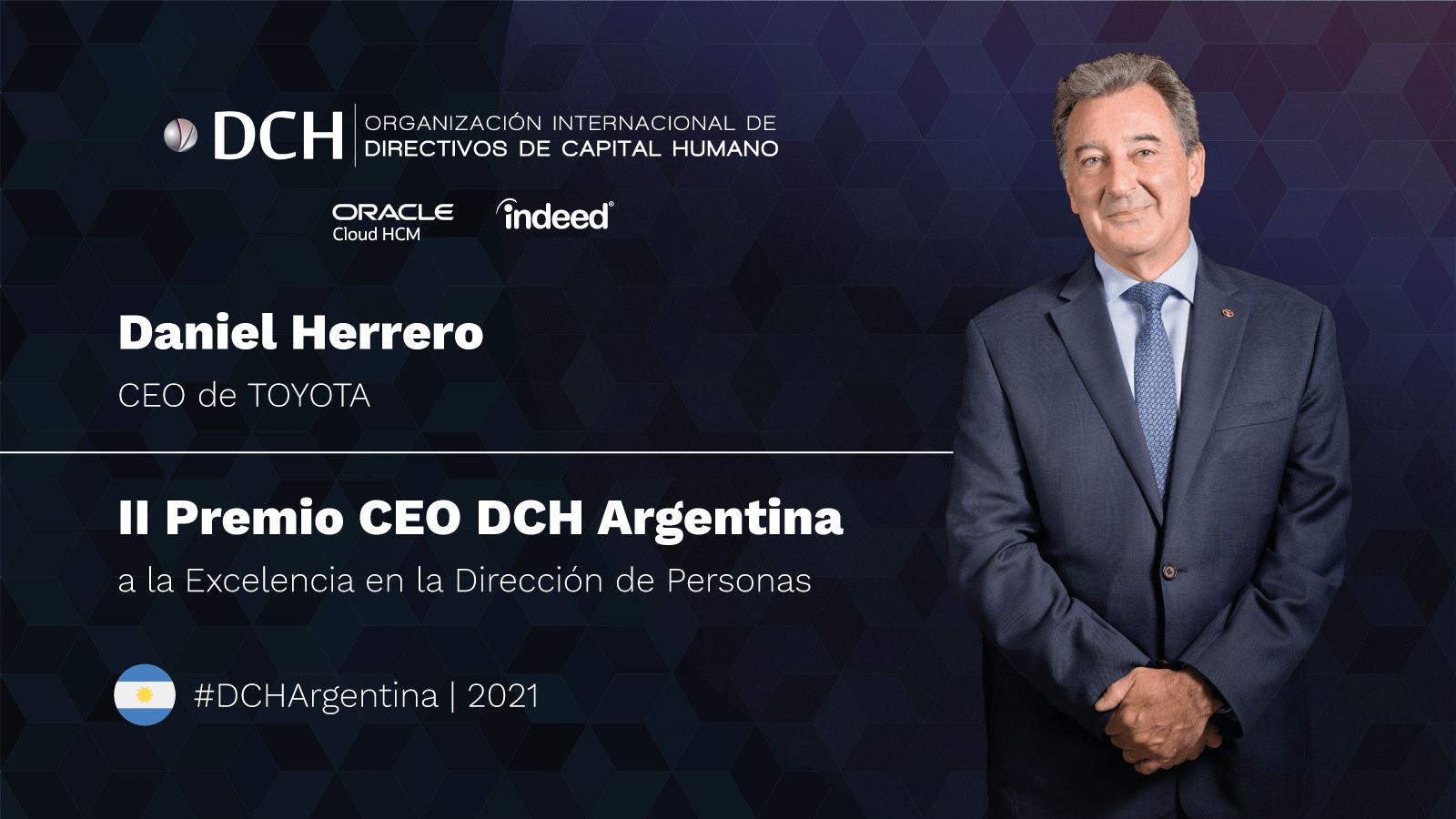 Daniel Herrero, CEO de TOYOTA, galardonado con el II Premio CEO DCH Argentina Daniel Herrero Premio CEO Argentina