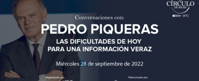 Pedro Piqueras protagonizará la próxima edición del Círculo de RR. HH. pp