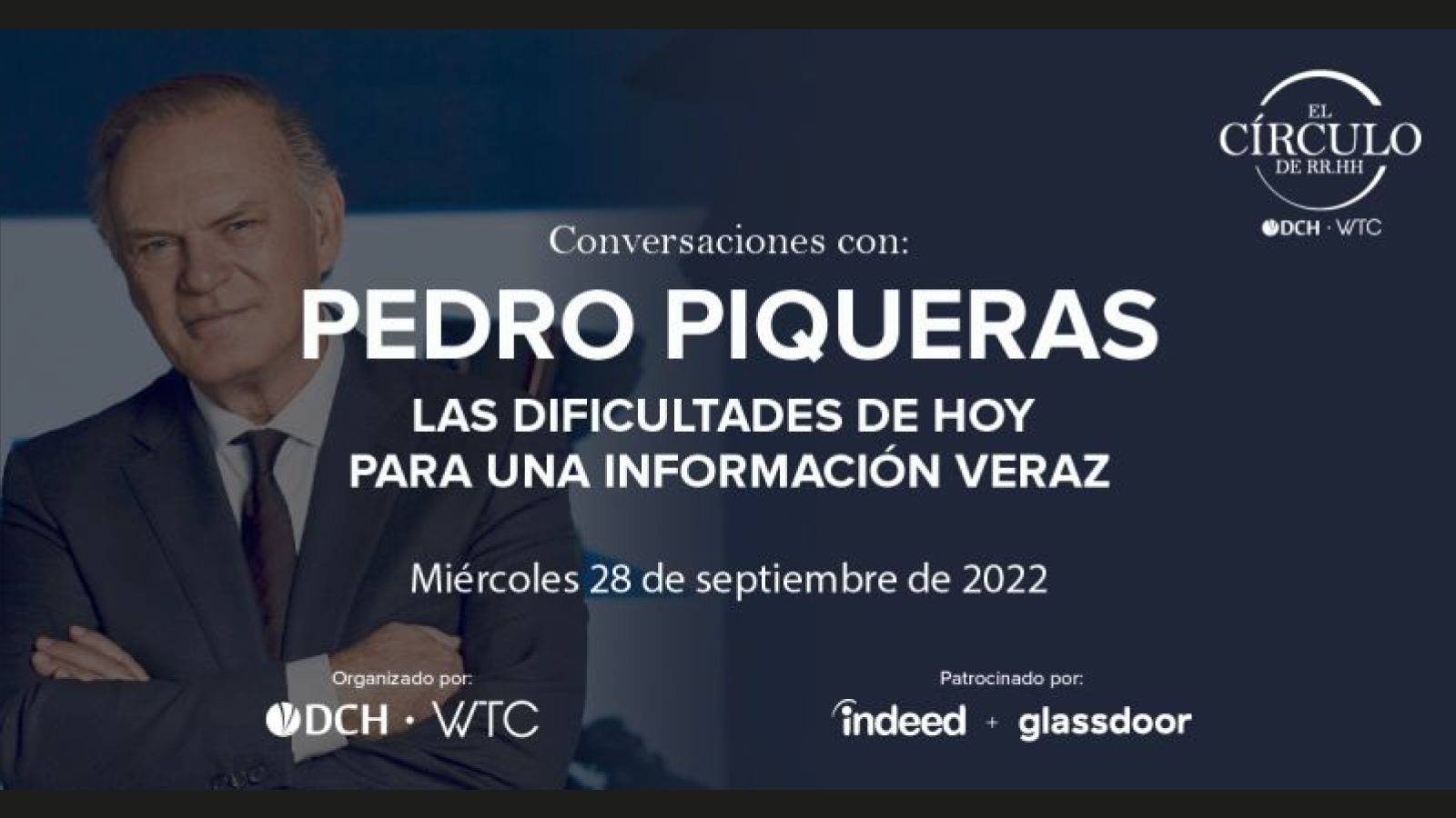 Pedro Piqueras protagonizará la próxima edición del Círculo de RR. HH. pp